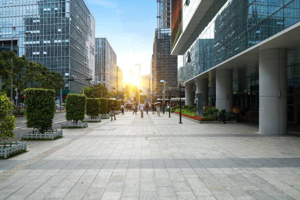istock Empty floor and modern office building ,shenzhen,china 1152967256