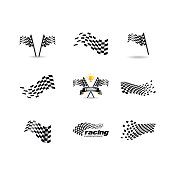 istock Race flag vector icon symbols. simple design checkered flag logo template 1152967503