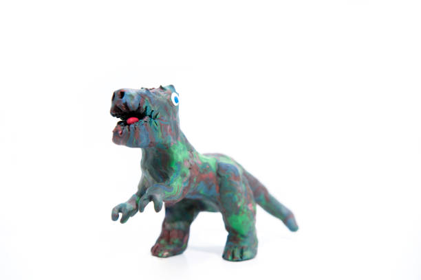 Plasticine artwork. Handmade camel. Abstract isolated photo.