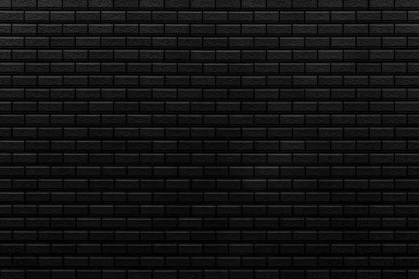 istock Black brick stone wall seamless background and texture 1152999859