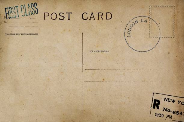 istock Backside of blank postcard with dirty stain 1153005439