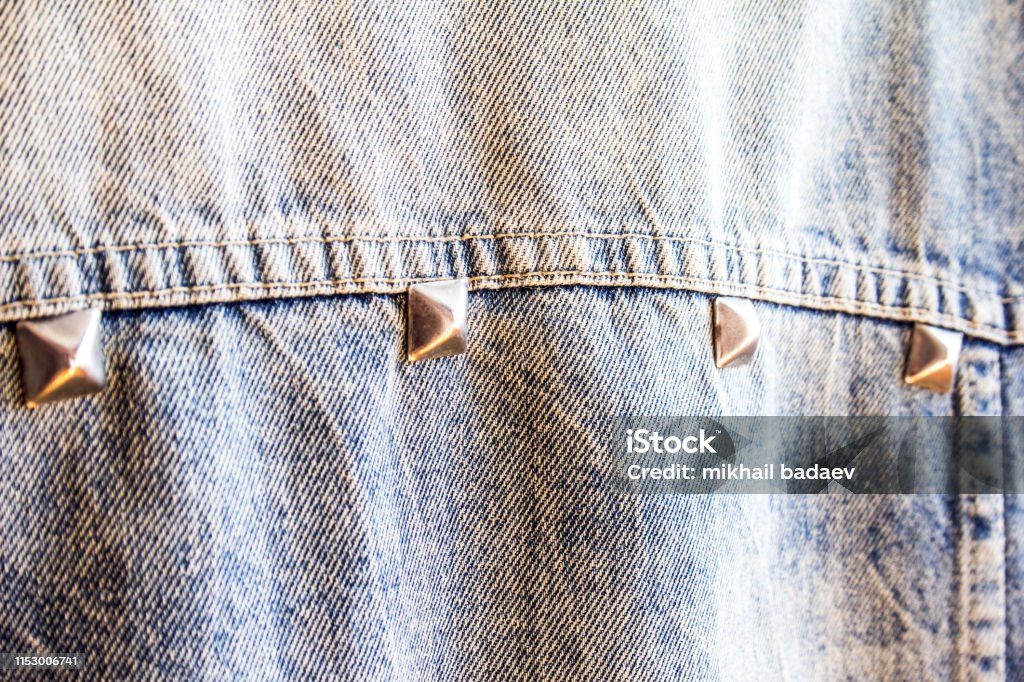 Cận Cảnh Vải Denim Jeans Xanh Nhàu Nát Với Đường May Và Đinh Tán Kim Loại  Nền Kết Cấu Vải Jeans Với Tiêu Điểm Chọn Lọc Hình ảnh Sẵn có - Tải