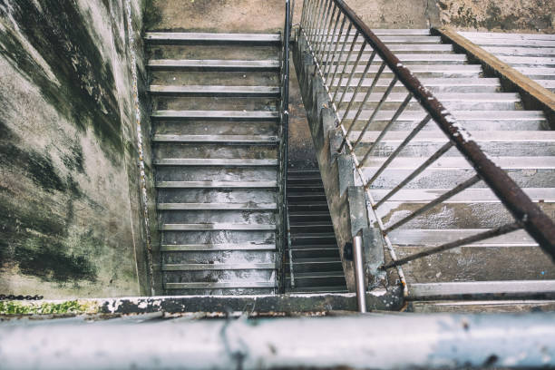 istock An old concrete stairs outside the building 1153011784