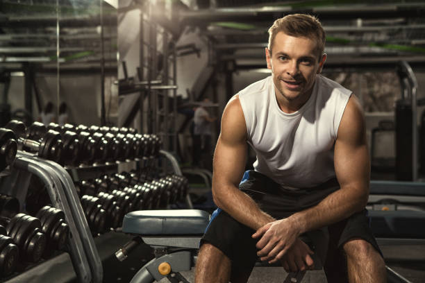 istock Cross trainer athlete working out at the gym 1153020780