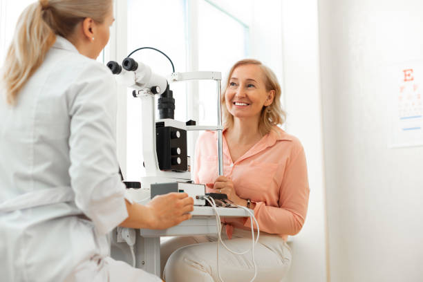 istock Smiling short-haired patient with wide smile having pleasant conversation 1153021785