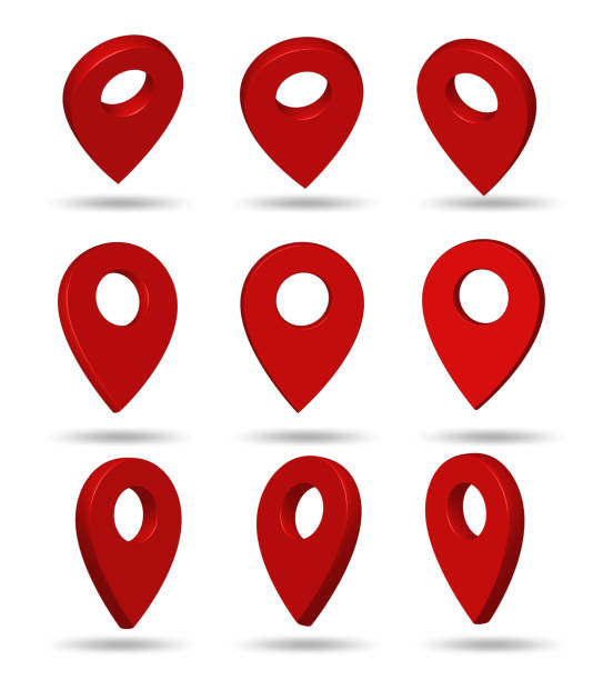 istock Pin symbol Indicates the location of the GPS map. 1153023140