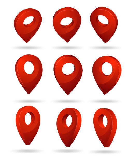 istock Pin symbol Indicates the location of the GPS map. 1153023144