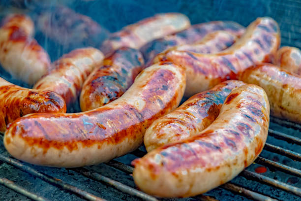 istock Bratwurst on the charcoal grill 1153025124