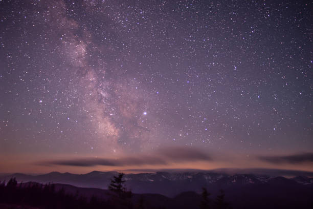 istock Milky Way on the starry sky in the mountains 1153026425