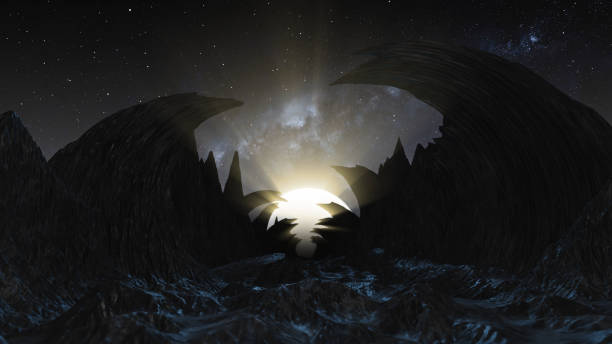 istock Fly on the mountain In Space Meteorites 01 1153031612