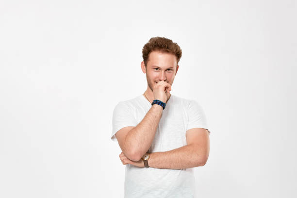 istock Studio shot of a laughing bearded young. 1153038347