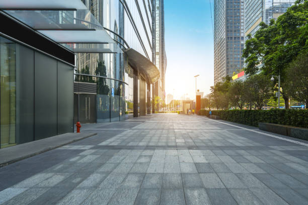 istock Empty floor and modern office building ,shenzhen,china 1153042629