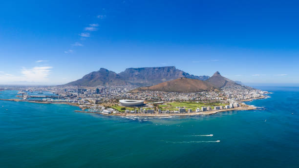 istock Aerial view of Capetown and Table Mountain 1153043011