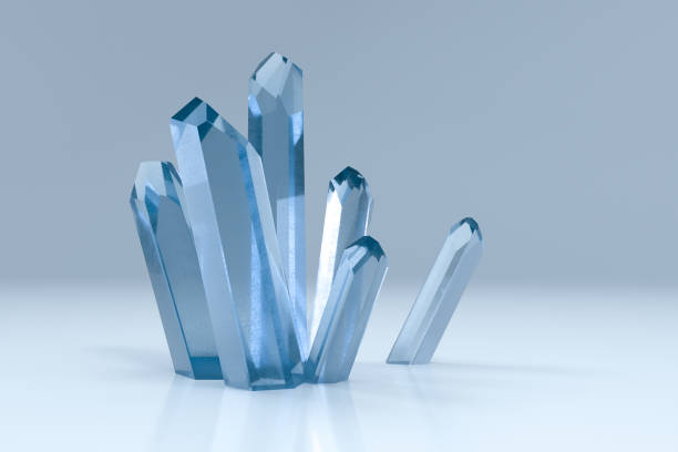 istock A cluster of  magic crystal gather together, 3d rendering. 1153043985