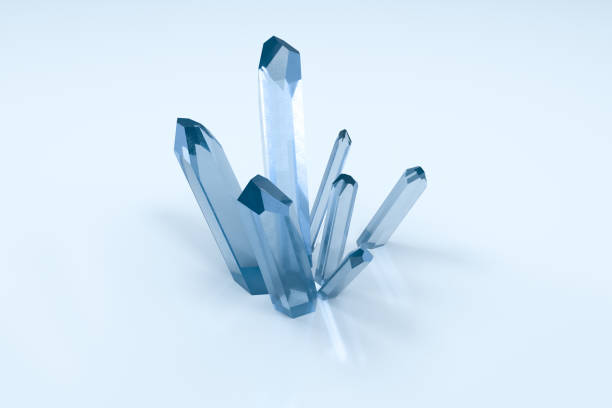 istock A cluster of  magic crystal gather together, 3d rendering. 1153043992