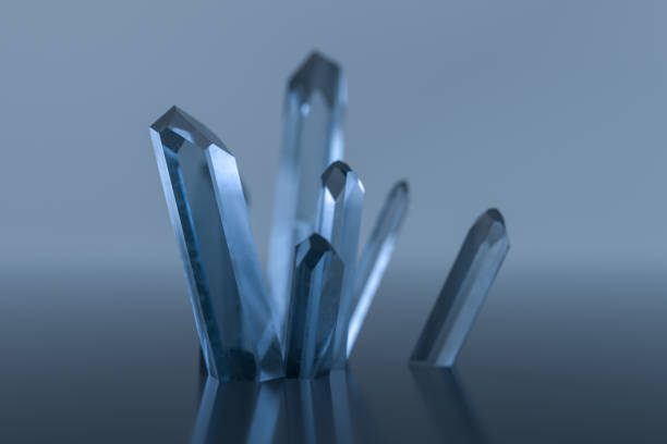 istock A cluster of  magic crystal gather together, 3d rendering. 1153044020