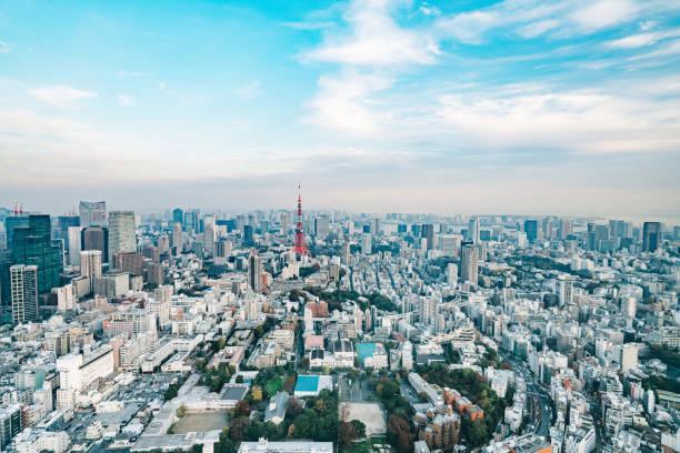 istock Tokyo Tower, Japan - communication and observation tower. It was the tallest artificial structure in Japan until 2010 when the new Tokyo Skytree became the tallest building of Japan. 1153044759