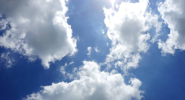 istock Beautiful sky with white cloud in summer 1153046316