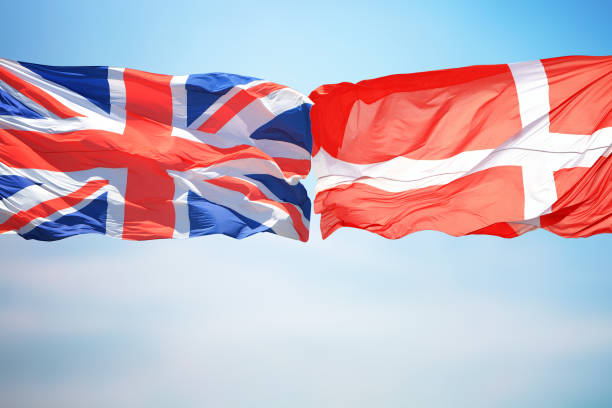 istock Flags of Great Britain and Denmark 1153052348
