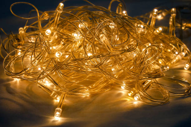 istock Orange lighting for adorn party. 1153053373