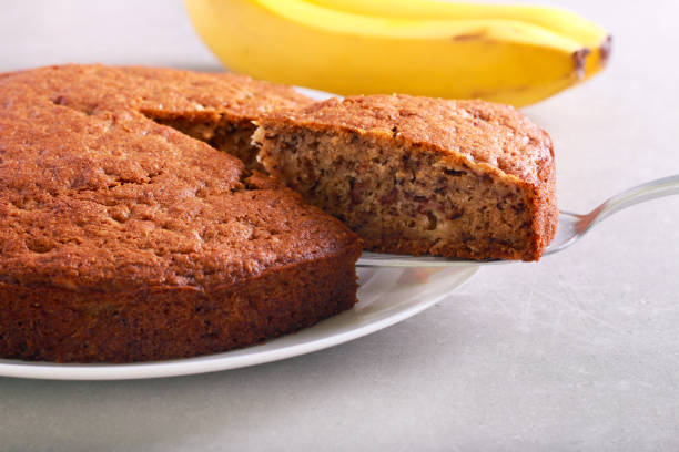 istock Banana cake, sliced 1153055628