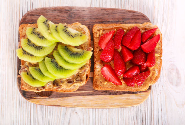 istock Peanut butter and fruit sandwiches 1153055807