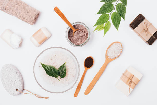 istock Flat lay arrangement of natural cosmetics 1153061262