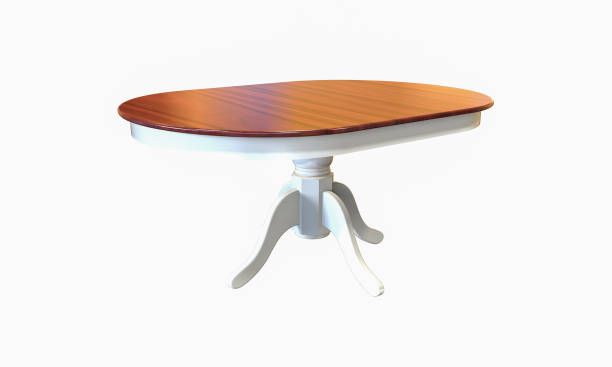 istock 3d illustration of rustic countrystyle table on a white background 1153064552