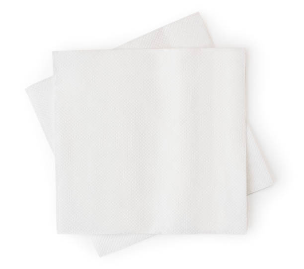 istock Two napkin on a white background, isolated. The form of top. 1153064563