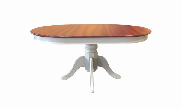 istock 3d illustration of rustic countrystyle table on a white background 1153064651