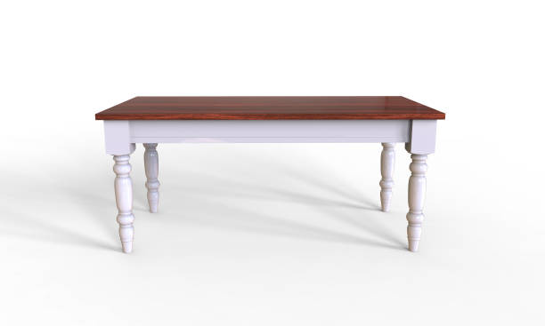 istock 3d illustration of rustic countrystyle table on a white background 1153064728