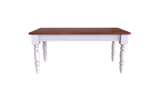 istock 3d illustration of rustic countrystyle table on a white background 1153064741