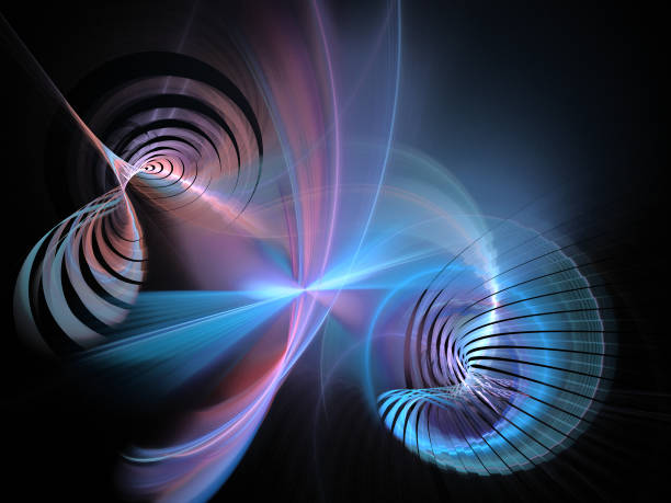 istock Abstract illustration of a fractal pattern on black background 1153065022