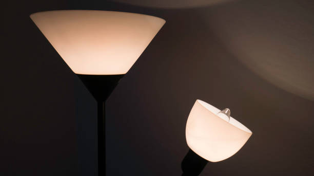 istock Floor lamp in the dark - Closeup 1153065849