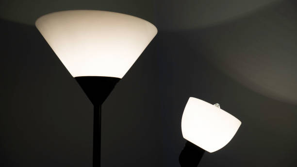 istock Floor lamp in the dark - Closeup 1153065878
