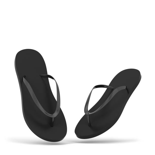 istock Blank pair of flip flops mockup 1153068725
