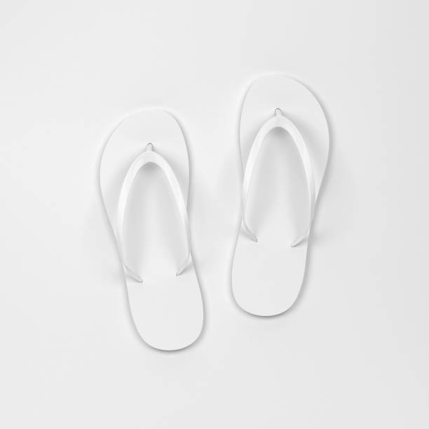 istock Blank pair of flip flops mockup 1153068732