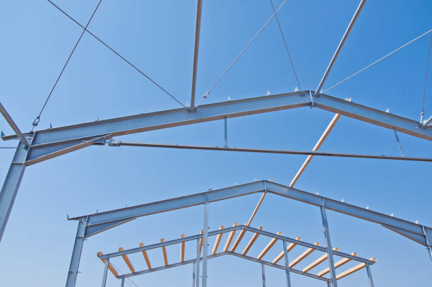 istock Structure of steel for building construction. 1153073916