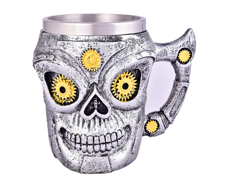 halloween gift,skeleton mug isolated on white background