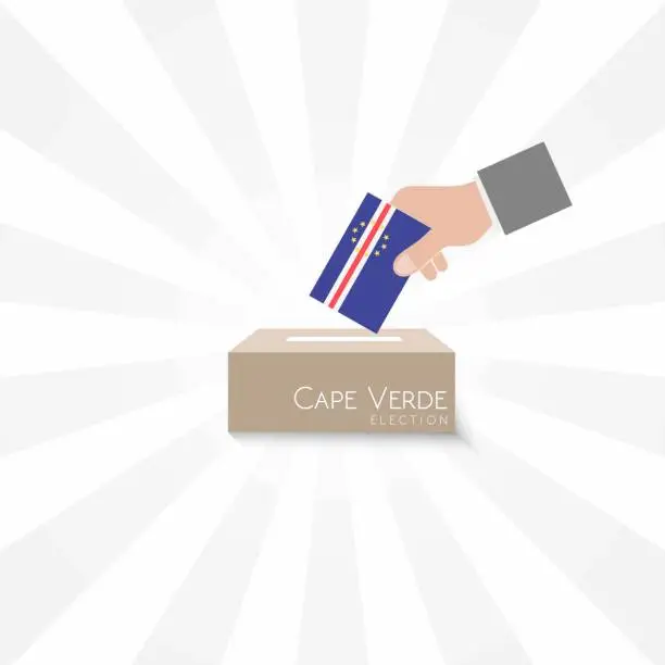 Vector illustration of Cape Verde Elections Vote Box Vector Work