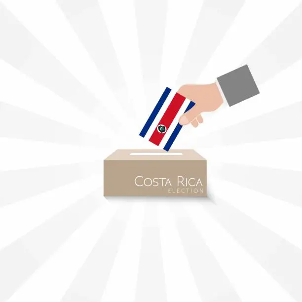 Vector illustration of Costa Rica Elections Vote Box Vector Work