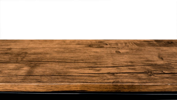 istock Table Hardwood maple wooden texture shabby Patterned surface background . timber laminate plank parquet .  isolated on white background . 1153086164