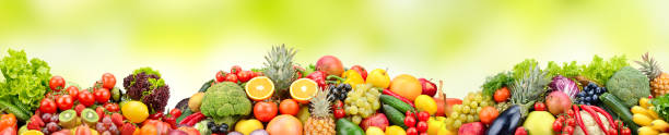 istock Composition variety fresh fruits and vegetables 1153088520