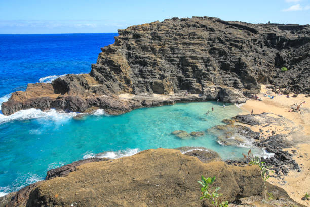 istock Blow Hole Plus Creeck Lookout Halona Cove 1153094544