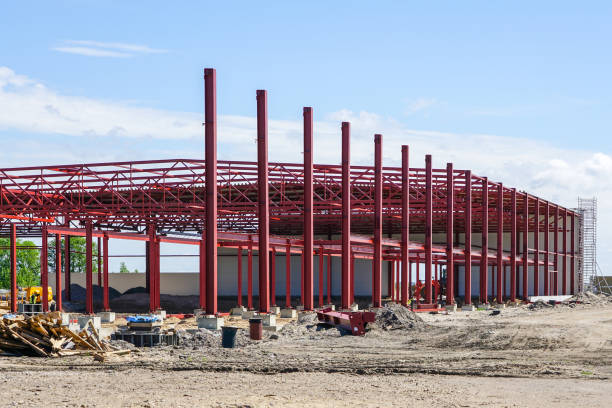 istock The steel frame of a building under construction 1153095788