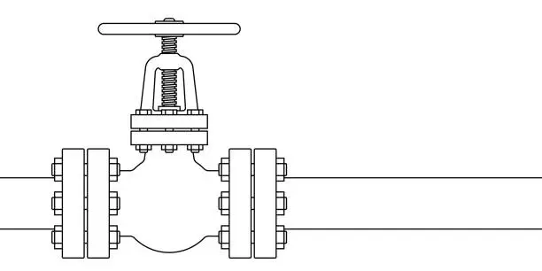 Vector illustration of Pipiline valve illustration