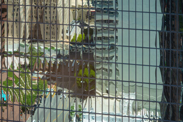istock Distorted Reflections on a Skyscraper in Downtown Los Angeles 1153102473
