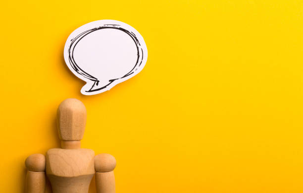 istock Thinking Concept With Blank Speech Bubble And Wooden Man 1153105610