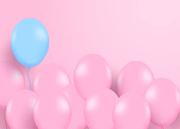 istock Different business concept. Design with blue balloon and pink balloons . new ideas. creative idea. vector. 1153151854