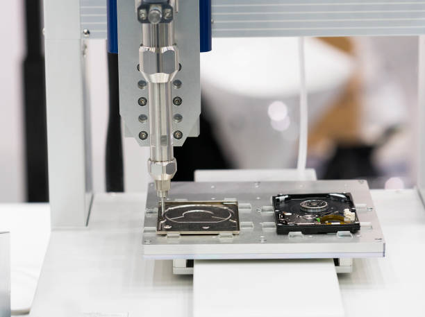 istock Automatic electronic mother board soldering machine with high technology accuracy and speed. 1153156388
